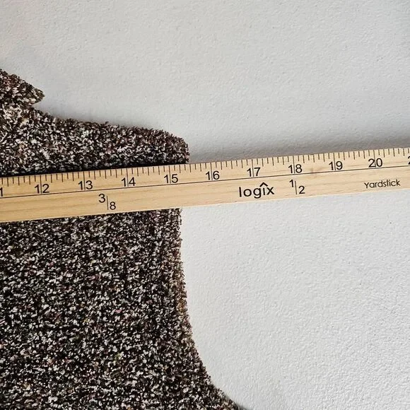 Christopher & Banks Vest Sz S Brown Boucle Full Zip Sweater Classic Preppy EUC - Picture 6 of 11